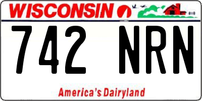 WI license plate 742NRN