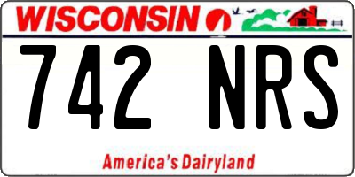 WI license plate 742NRS