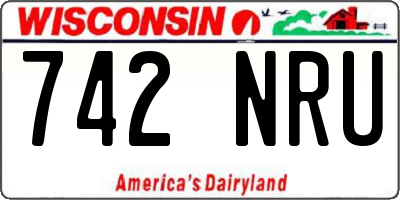 WI license plate 742NRU
