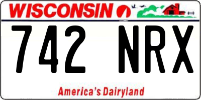 WI license plate 742NRX