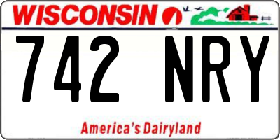 WI license plate 742NRY