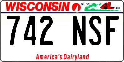 WI license plate 742NSF