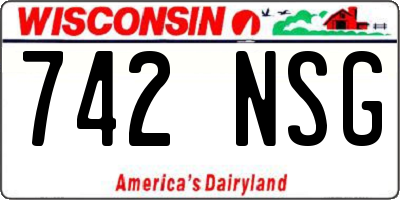 WI license plate 742NSG