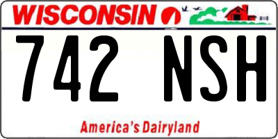 WI license plate 742NSH