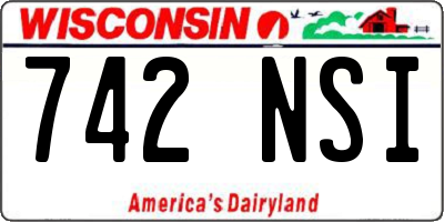 WI license plate 742NSI