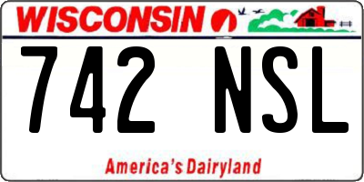 WI license plate 742NSL