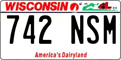 WI license plate 742NSM