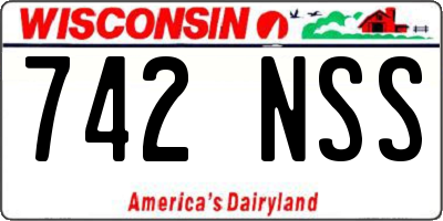 WI license plate 742NSS