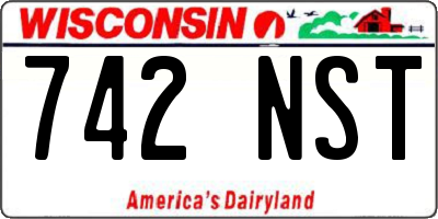 WI license plate 742NST