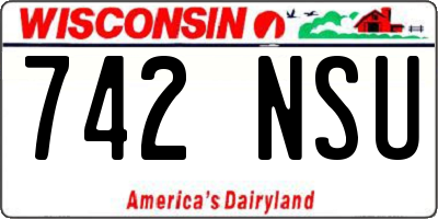 WI license plate 742NSU