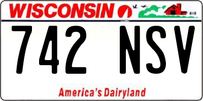 WI license plate 742NSV