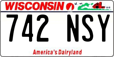 WI license plate 742NSY