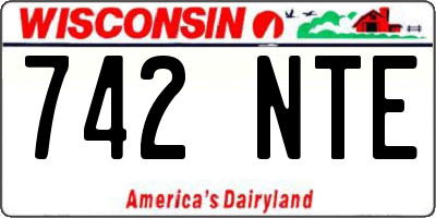 WI license plate 742NTE