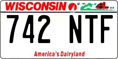 WI license plate 742NTF