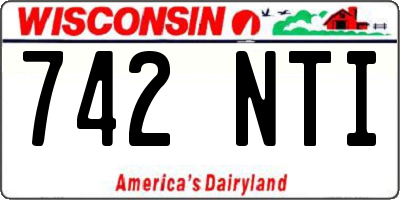 WI license plate 742NTI