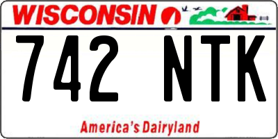 WI license plate 742NTK