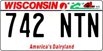 WI license plate 742NTN