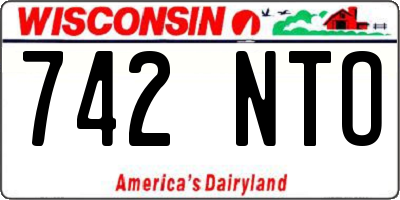 WI license plate 742NTO