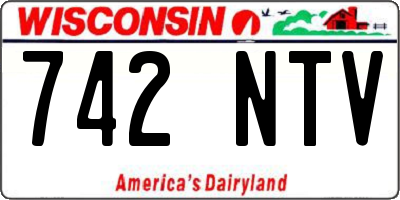 WI license plate 742NTV