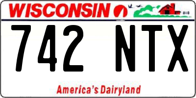 WI license plate 742NTX