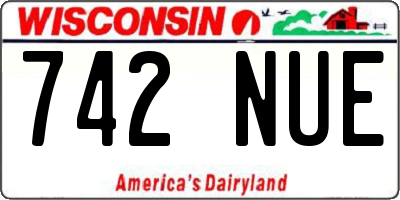 WI license plate 742NUE
