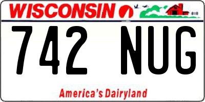 WI license plate 742NUG