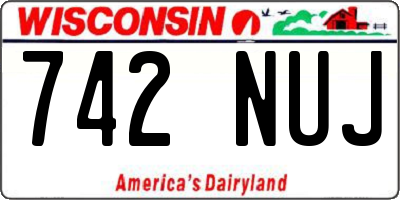 WI license plate 742NUJ