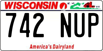 WI license plate 742NUP