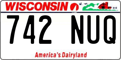 WI license plate 742NUQ
