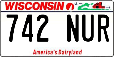 WI license plate 742NUR