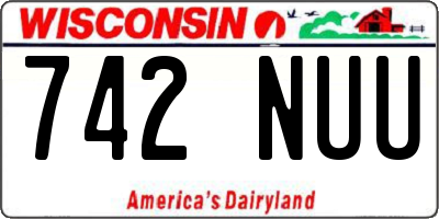 WI license plate 742NUU