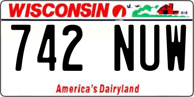 WI license plate 742NUW