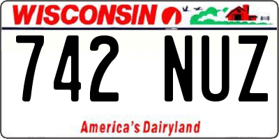 WI license plate 742NUZ