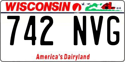 WI license plate 742NVG