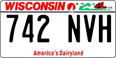 WI license plate 742NVH