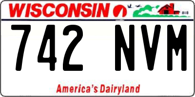 WI license plate 742NVM