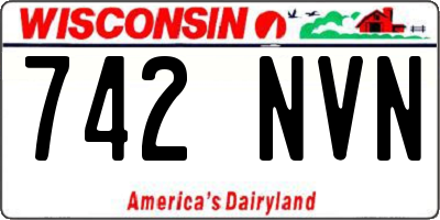 WI license plate 742NVN