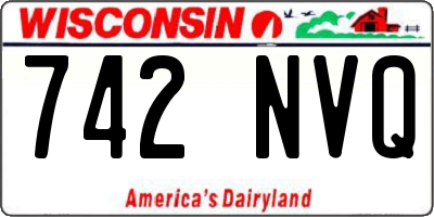 WI license plate 742NVQ