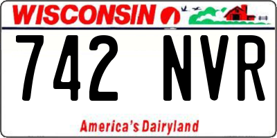 WI license plate 742NVR