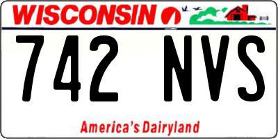 WI license plate 742NVS