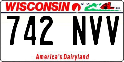 WI license plate 742NVV