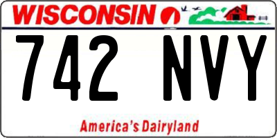 WI license plate 742NVY