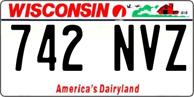 WI license plate 742NVZ