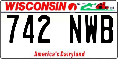 WI license plate 742NWB
