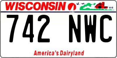 WI license plate 742NWC