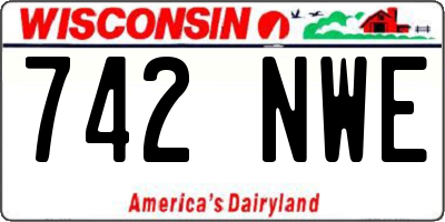WI license plate 742NWE
