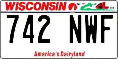 WI license plate 742NWF