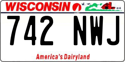 WI license plate 742NWJ