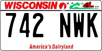 WI license plate 742NWK