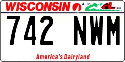 WI license plate 742NWM